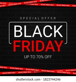 Black Friday Banner-Design-Vorlage für die Werbung, Vektorgrafik