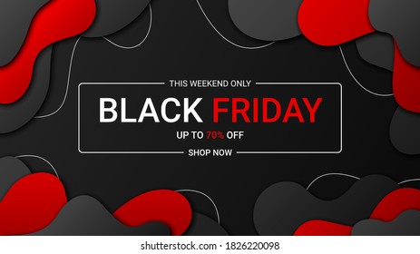 Black Friday banner design template for promotion, vector illustration