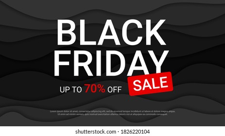 Plantilla de diseño de banner de Black Friday para promoción, ilustración vectorial