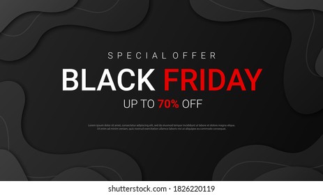 Plantilla de diseño de banner de Black Friday para promoción, ilustración vectorial
