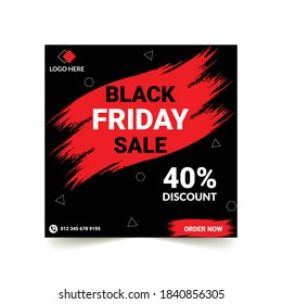 Plantilla de diseño de banners de Black Friday
