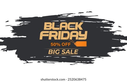 Black Friday banner design template. Black Friday Super Sale. Dark background golden text lettering and show offer. Banner, poster flyer and header website. vector illustration. Eps 10.