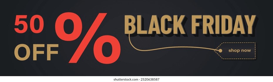 Plantilla de diseño de Anuncio Black Friday. Super Venta del Black Friday. Fondo oscuro letras de texto dorado y mostrar oferta. Anuncio, póster y Sitio web de cabecera. Ilustración vectorial.eps 10.