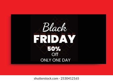 Black friday banner design and template