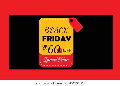 Black friday banner design and template