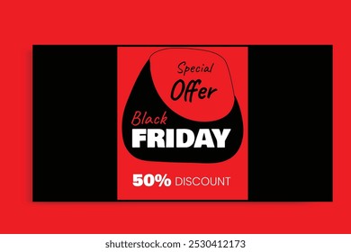 Black friday banner design and template