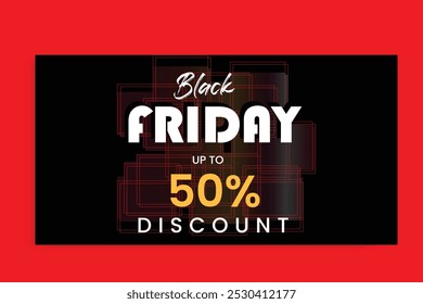 Black friday banner design and template