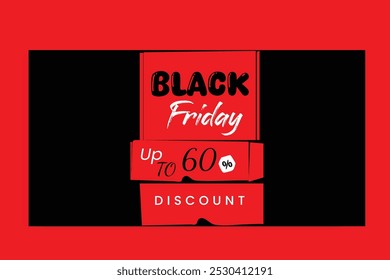 Black friday banner design and template