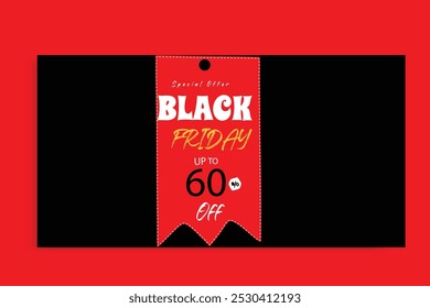 Design e modelo de banner Black Friday