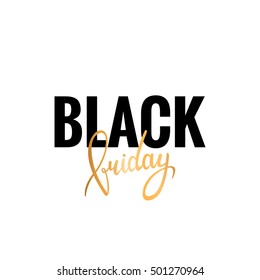 Black Friday. Banner design template. Modern calligraphy for Black Friday sale