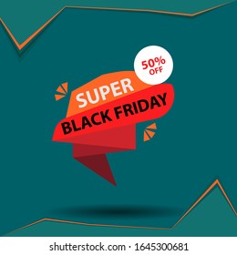 Black Friday Banner Design template.Discount sale Banner