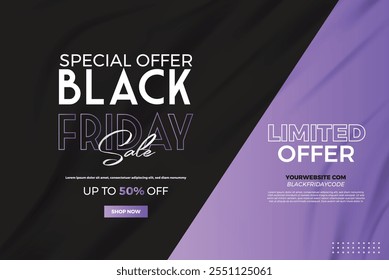 Plantilla de Vector de diseño de Anuncio de Black Friday 