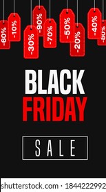 Black Friday banner with discount label