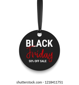Black friday banner. Holiday clearance. Sale banner. Shopping label