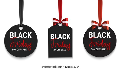 Black friday banner. Holiday clearance. Sale banner. Shipping label