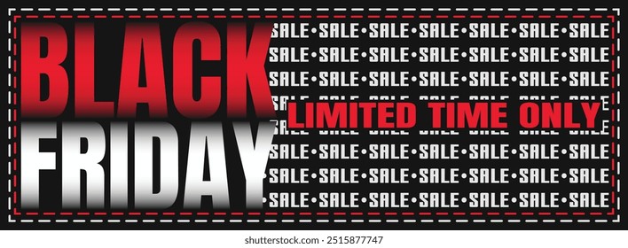 Black friday banner. Holiday Black friday sale poster. Sales holidays frame banner