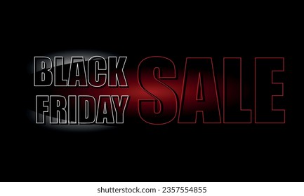 Black Friday banner illustration. Blank for poster, flyer, discount card.