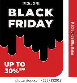 Black Friday banner. Modern minimal design. Template for promotion, advertising, web, social and fashion ads.