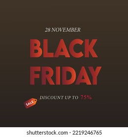 Black Friday banner. Modern minimalist design with black and white typography. Template for promotion, advertising, online advertising, social media and fashion advertising. Vector illustration.