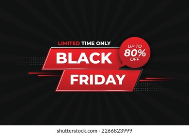Black Friday banner on black background