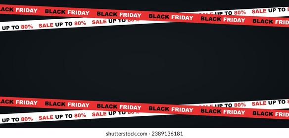 Black Friday, banner on black background