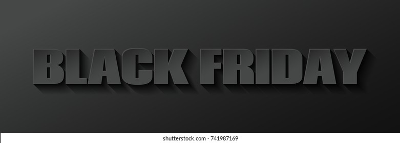 black friday banner on black background