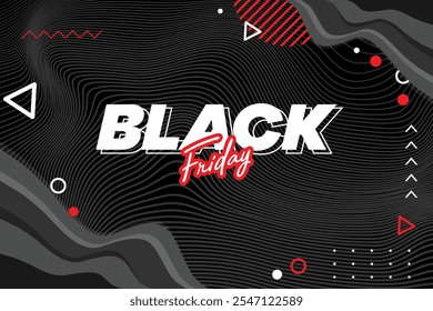 Plantilla de fondo de diseño de Anuncio o póster de Black Friday moderna EPS 10