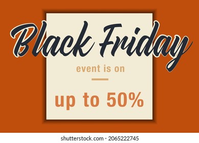 Black friday banner, poster. Vector.
