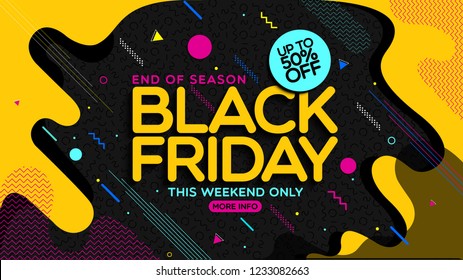 Black friday banner, poster,banner. 50%off Vector Illustration. Social media vector illustration template for website and mobile website development, email and newsletter design, marketing material. Black friday banner, poster,banner. 50%off Vector Illustration. Social media vector illustration template for website and mobile website development, email and newsletter design, marketing material.