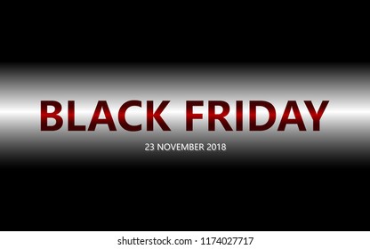 Black Friday Banner Red Text on Black Background Vectoc