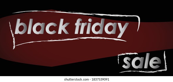 black friday banner in red black and yellow color