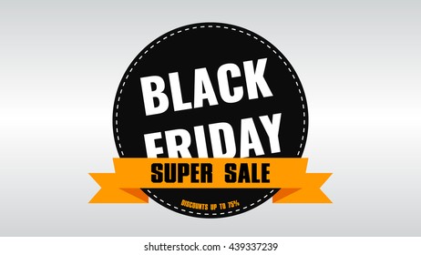 Black Friday banner. Sale. Discounts. Shares. Label Design Black Friday.