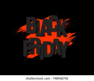 Black Friday banner. Black Friday Sale inscription template. Vector illustration