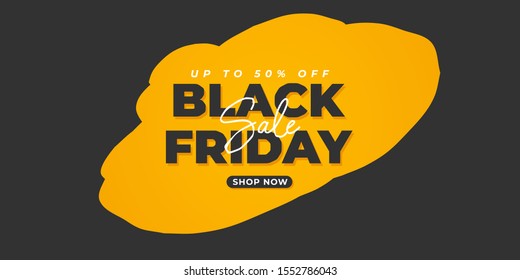 black friday banner sale label vector, banner with black background vektor