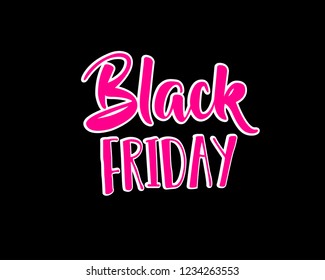 Black Friday banner. Sale. Text. Holiday shopping. Banner for business, promotion and advertising. Vector illustration.