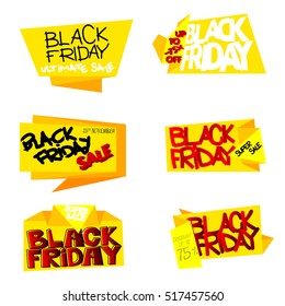Black friday banner set
