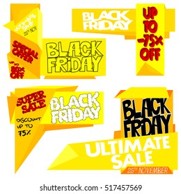 Black friday banner set