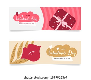 conjunto de banner negro friday, ilustración vectorial, plantilla abstracta moderna con elementos florales