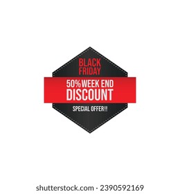 Black Friday banner. Special discount offer design. Product discount festival