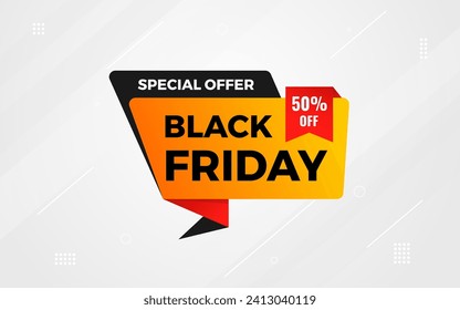 Black Friday banner. Special discount offer design. Product discount festival banner design. Black Friday Sale set. Flat Vector Illustration.