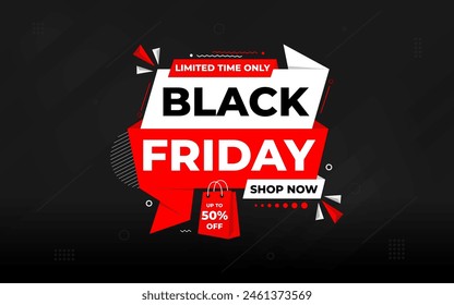 Black Friday banner. Special discount offer design. Product discount festival banner design. Black Friday Sale set. Flat Vector Illustration.
