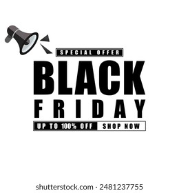 Black Friday banner. Special discount offer design. Product discount festival banner design. Black Friday Sale set. Flat Vector Illustration.