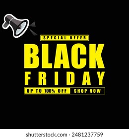 Black Friday banner. Special discount offer design. Product discount festival banner design. Black Friday Sale set. Flat Vector Illustration.