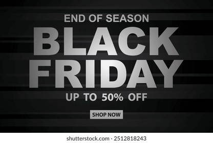 Black Friday banner. Special discount offer design. Vector Illustration.