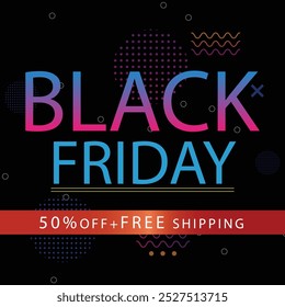 Black Friday banner. Special discount offer design. Product discount festival banner design. Black Friday Sale set. Flat Vector Illustration.