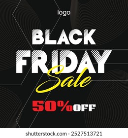 Black Friday banner. Special discount offer design. Product discount festival banner design. Black Friday Sale set. Flat Vector Illustration.