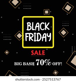 Black Friday banner. Special discount offer design. Product discount festival banner design. Black Friday Sale set. Flat Vector Illustration.