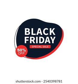 Banner da Black Friday. Projeto de oferta de desconto especial