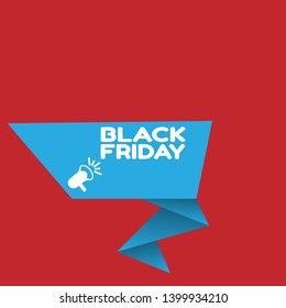 black friday banner - speech bubble with megaphone. black friday label,sticker,tag. can be use for promotion banner, sale banner, landing page, template, web site design, logo, app, UI.