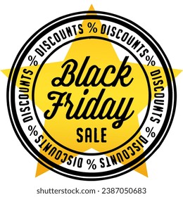 Black Friday banner star background